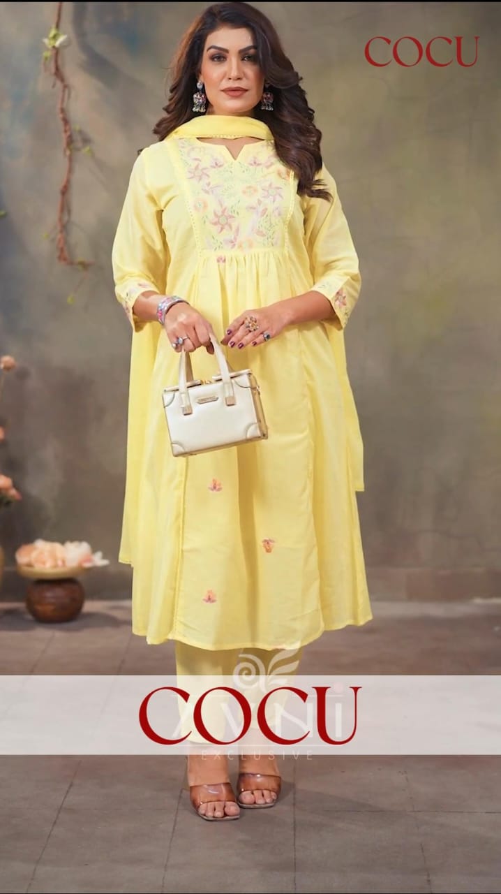 Elegant Embroidered Kurta Set with Dupatta – Perfect for Every Occasion